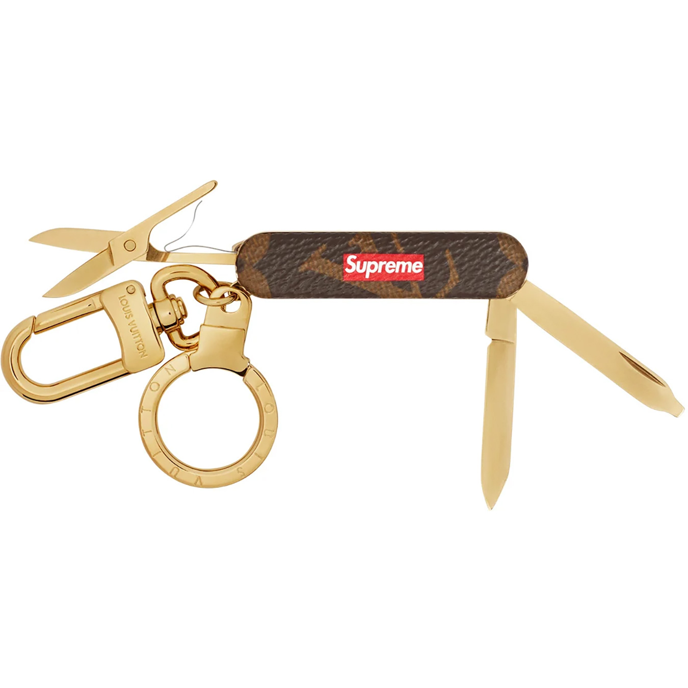 Louis Vuitton/Supreme Pocket Knife Keychain view 2